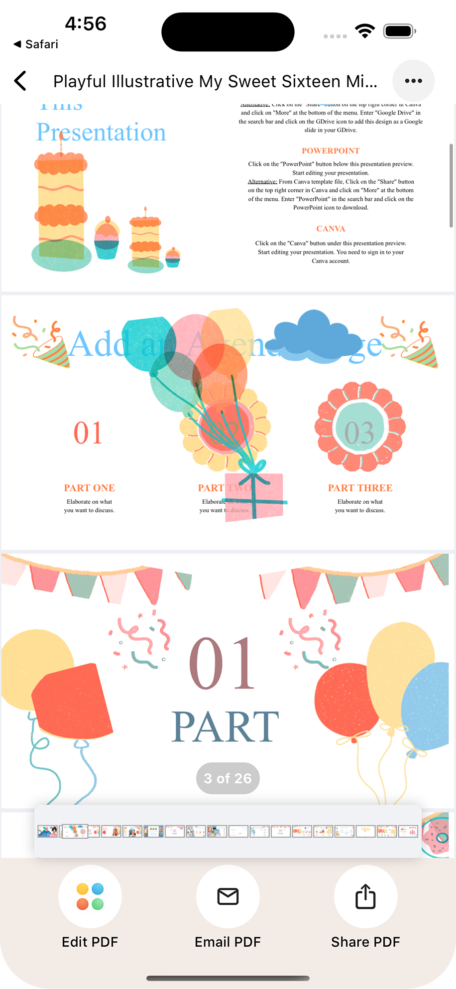 Office to PDF screen